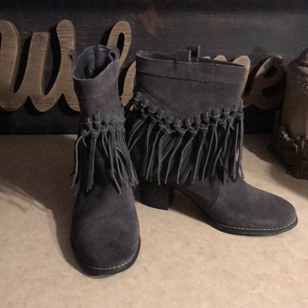 Fringe booties